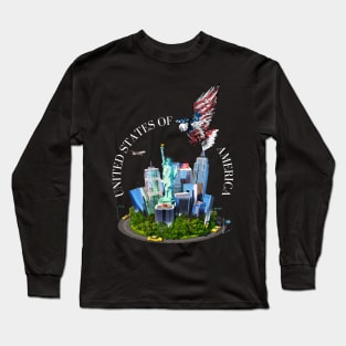 Random Buildings in the USA Long Sleeve T-Shirt